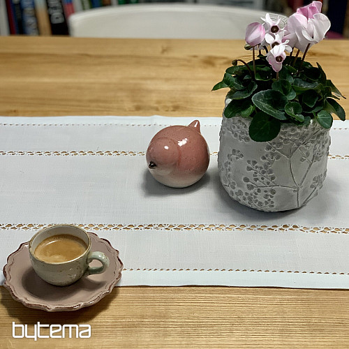 Asztalterítő és sál FEHÉR NYITÓ