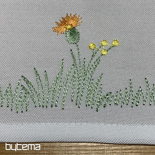 Hímzett terítő és sál Rét és méhek