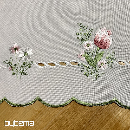 Hímzett terítő és sál TULIPANOKKÁK