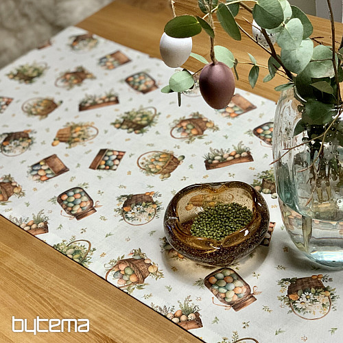 Húsvéti terítő és sál SZÍNES TOJÁSOK