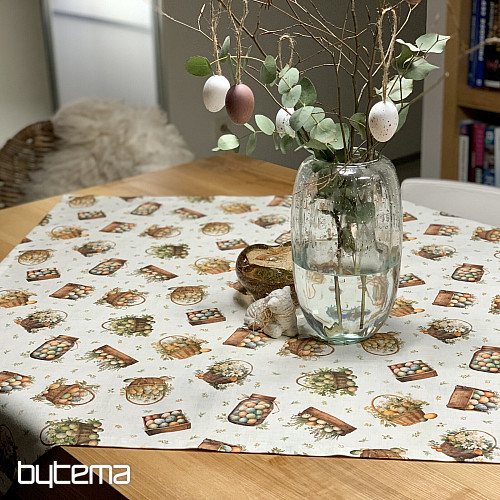 Húsvéti terítő és sál SZÍNES TOJÁSOK