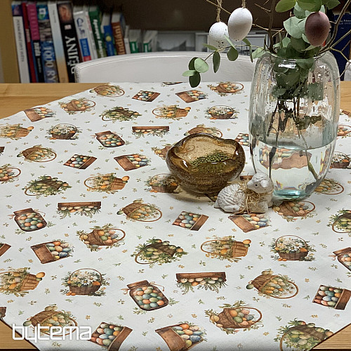 Húsvéti terítő és sál SZÍNES TOJÁSOK