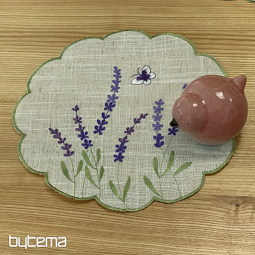 Hímzett terítő és sál LEVENDULA