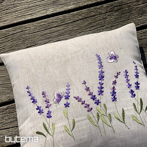 Hímzett párnahuzat LEVENDULA