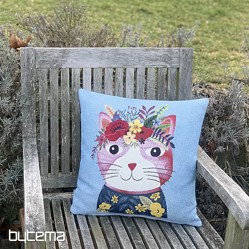 Gobelin párnahuzat KÉK MACSKA