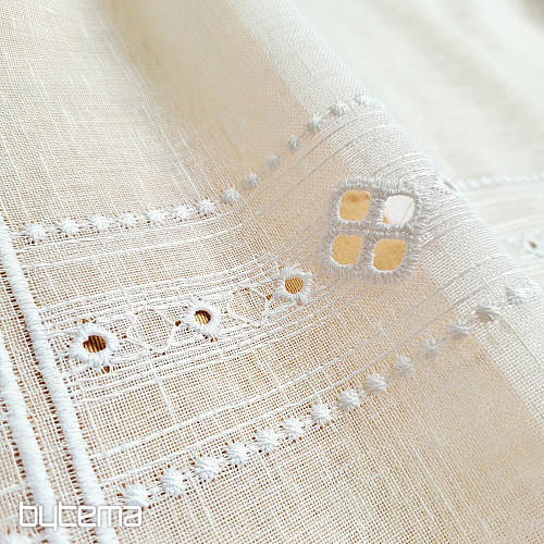 Függöny ólomüveghez GERSTER 11884 fehér