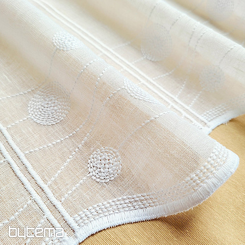 Függöny ólomüveghez GERSTER 11857 kerekek fehér