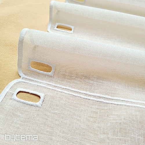 Függöny ólomüveghez GERSTER 11857 kerekek fehér