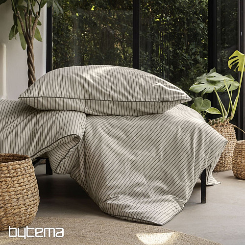 IRISETTE luxus pamutszatén TOKIO 8607-80 bézs szürke