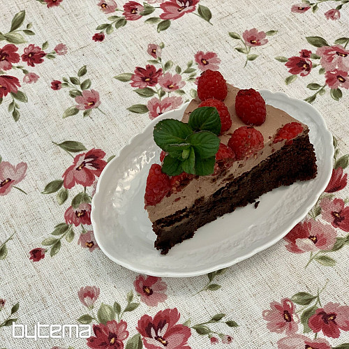 Terítő és sál VIRÁGOK LINÓ piros