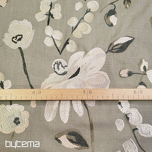 RICAMATO HÍMZÉSŰ Dekoratív anyag lenvászonnal