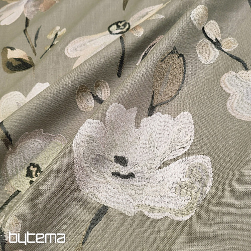 RICAMATO HÍMZÉSŰ Dekoratív anyag lenvászonnal