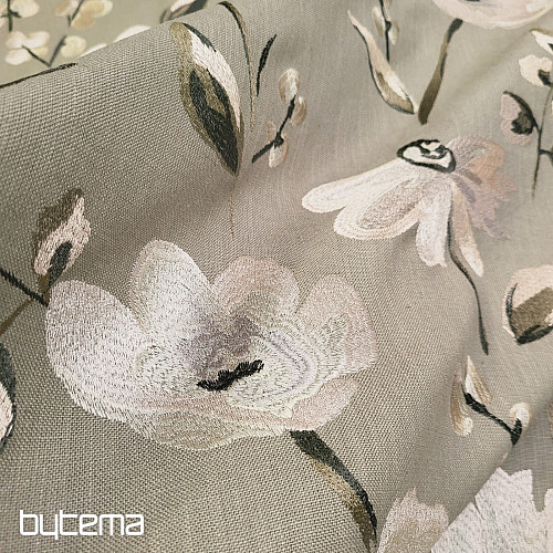 RICAMATO HÍMZÉSŰ Dekoratív anyag lenvászonnal