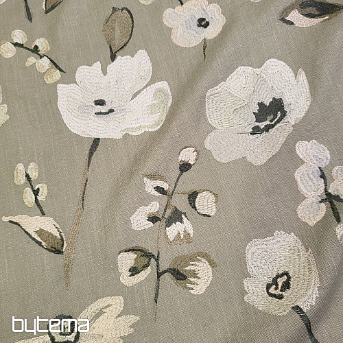 RICAMATO HÍMZÉSŰ Dekoratív anyag lenvászonnal