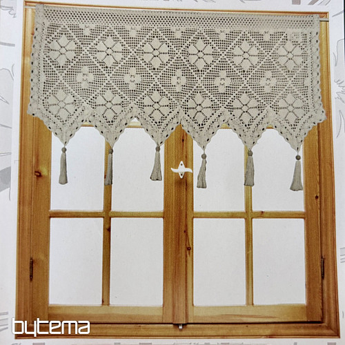 Kész ólomüveg függöny CROCHET LACE BEIGE