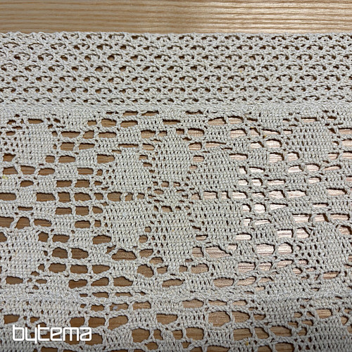 Kész ólomüveg függöny CROCHET LACE BEIGE