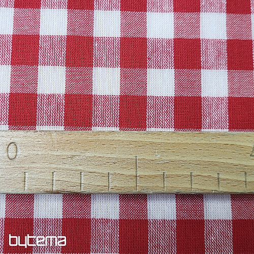Díszszövet KANAFAS piros 1x1 cm