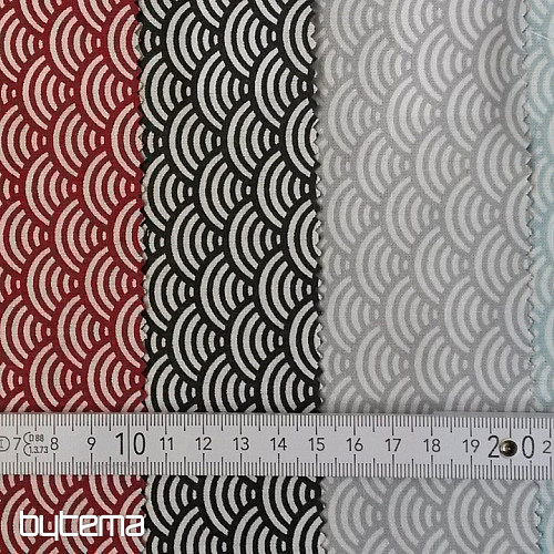 Dekoratív szövet SUSHIS piros