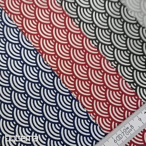 Dekoratív szövet SUSHIS piros