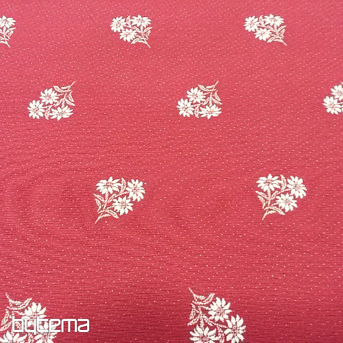 Dekoratív szövet HEART FLOWER I jacquard kombináció