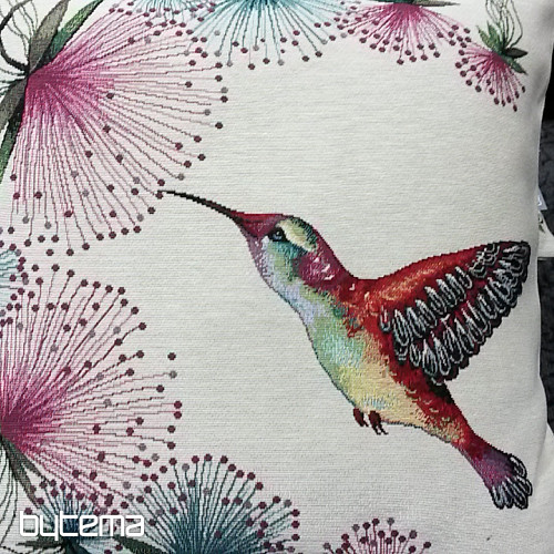 Gobelin párnahuzat HUMMINGBIRD LILA VIRÁG
