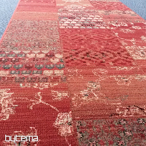 Luxus gyapjú futófelület ROYAL PATCHWORK piros
