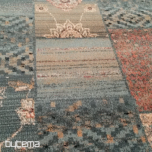 Luxus gyapjú futófelület ROYAL PATCHWORK zöld