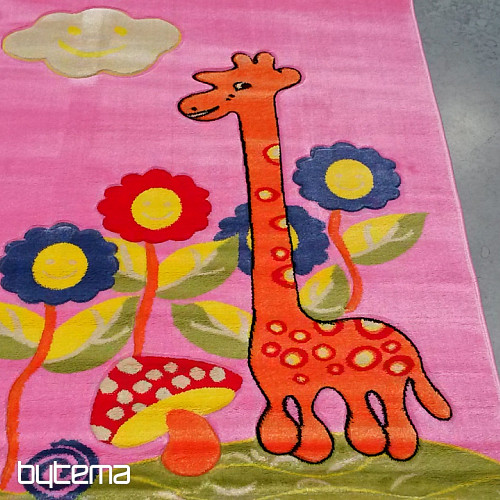 Gyerek szőnyeg KIDS GIRAFFE rózsaszín