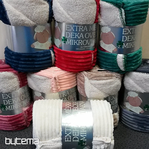 mikroszálas takaró EXTRA SOFT SHEEP kordbársony - smaragdzöld