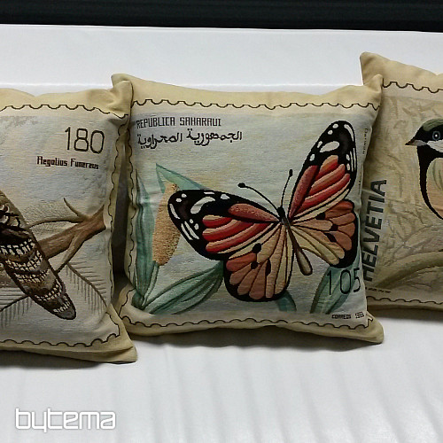 Dekoratív párnahuzat POST STAMP PILLANGÓ