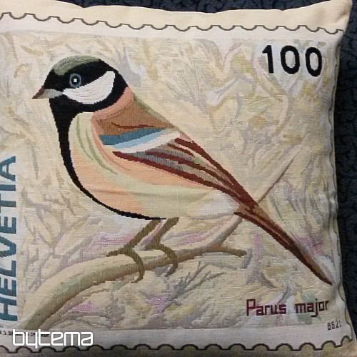 Dekoratív párnahuzat POSTI BÉLYEGZŐ MADARAK