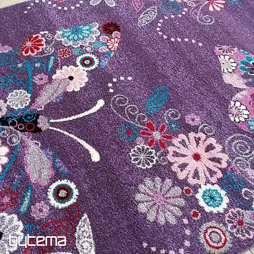 Gyermek szőnyeg BELLA Butterflies purple