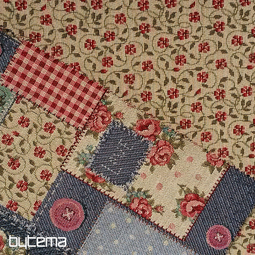 VINTAGE PATCHWORK gobelinszövet