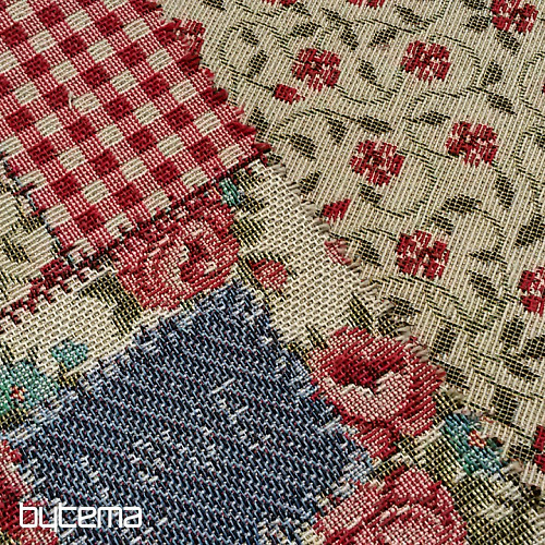 VINTAGE PATCHWORK gobelinszövet