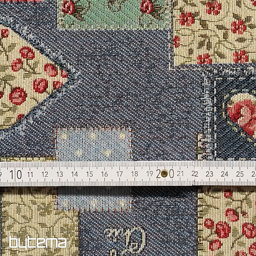 VINTAGE PATCHWORK gobelinszövet