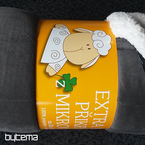 mikroszálas takaró EXTRA SOFT SHEEP varrás szürke antracit
