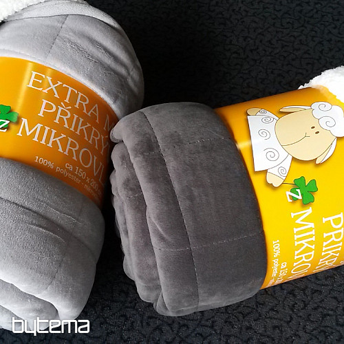 mikroszálas takaró EXTRA SOFT SHEEP varrás szürke antracit
