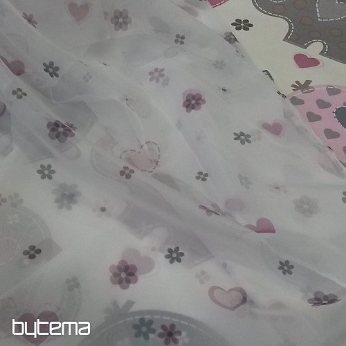 Függöny voile HEART II