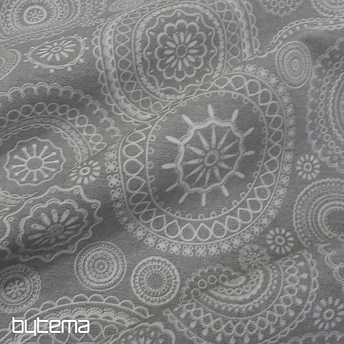 Díszszövet MANDALA FONDO szürke