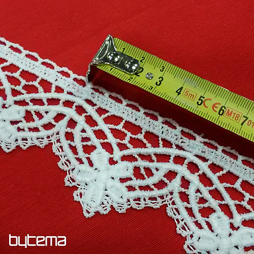 Csipke 5557/0010 6 cm fehér matt