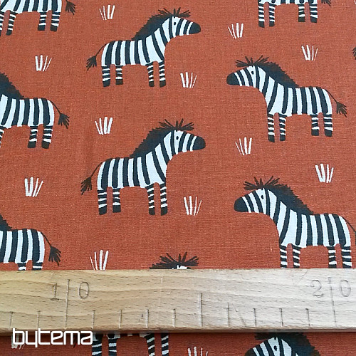 ZEBRA pamutszövet barna
