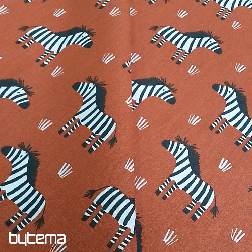 ZEBRA pamutszövet barna