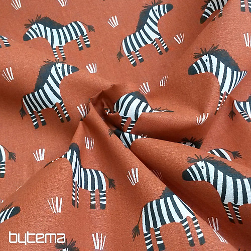 ZEBRA pamutszövet barna