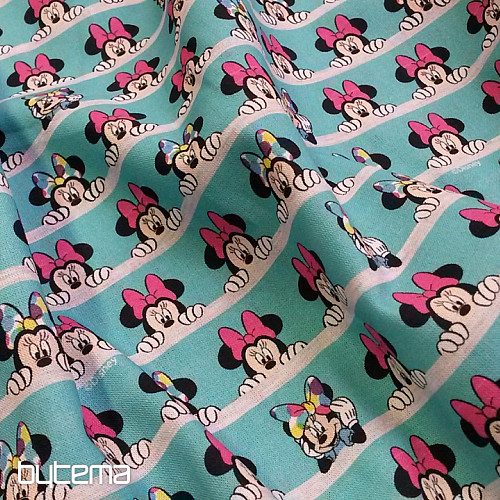 Pamutszövet MINNIE türkiz