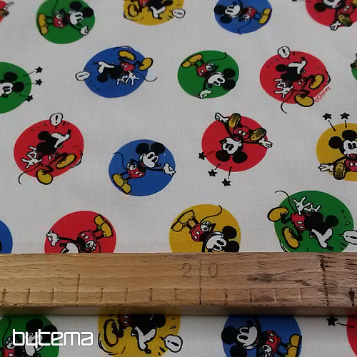 Pamut szövet MICKEY MOUSE kerekek