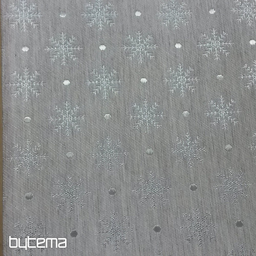 Karácsonyi díszszövet asztalterítőhöz Flake beige 002 szélesség 280