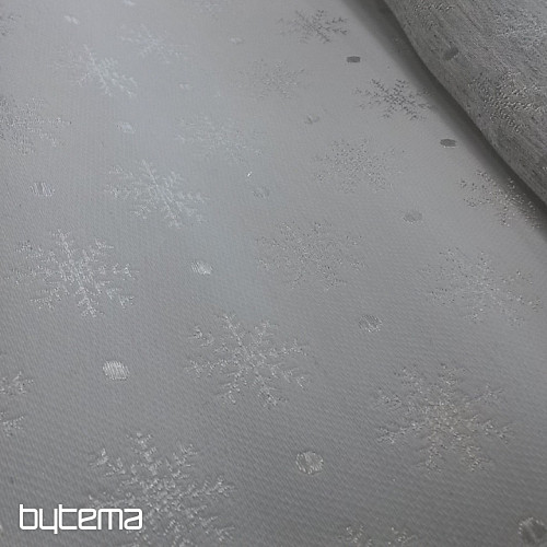 Karácsonyi díszszövet asztalterítőhöz Flake beige 002 szélesség 280