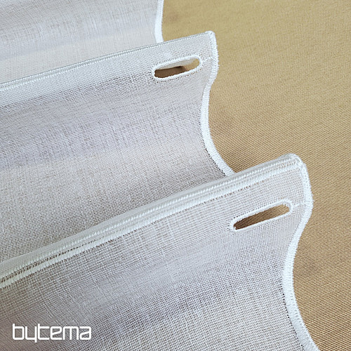 Modern hímzett függöny V52 krém fehér