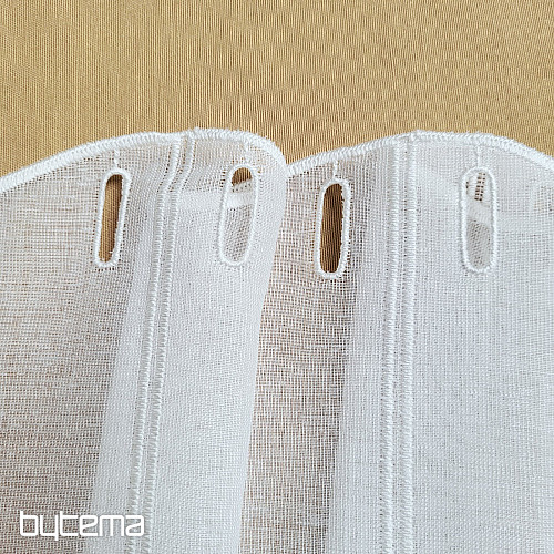 Modern hímzett függöny V52 krém fehér