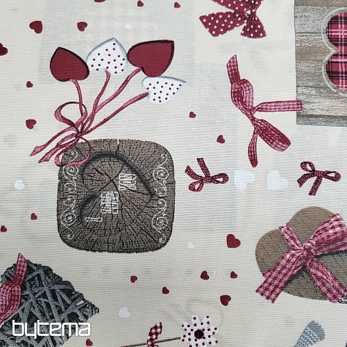 Dekoratív szövet TM PATCHWORK bordó